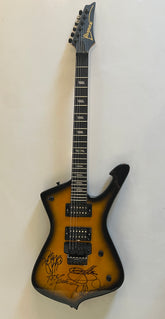 Rare Kiss band signed guitar